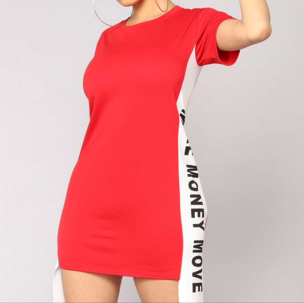 Fashion Nova Make Money Move T-Shirt Dress (Small)